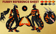 create custom furry reference sheet, fursona ref sheet, furry oc, anthro fursuit