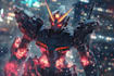 create a gundam robot art and illustration