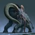 create surreal and pyschedelic creature monster