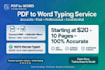 do pdf to word typing and image to word typing fast