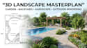 do 3d landscape masterplan garden design backyard hardscape and outdoor render
