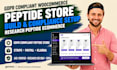 build an fda compliant woocommerce peptide website, reserach peptide website