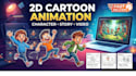 create 2d cartoon animation ,character animation video,music video, series