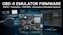 develop obd ii emulator firmware using esp32, freematics and can bus