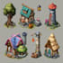 create 2d game environment concept art and illustration