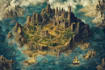 do fantasy map illustration