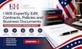 expertly edit contracts, policies and business documents