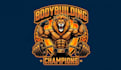 make new style bodybuilding mascot logo design