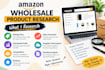 do amazon wholesale product research