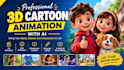 create 3d cartoon animation videos with ai