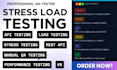 do stress testing load testing performance testing postman API jmeter k6 testing