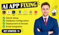 fix replit claude code google ai studio oauth database deployment domain email