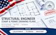 provide structural engineering stamp mep permit drawings for arizona california