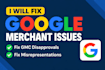 fix google merchant center suspension and misrepresentation