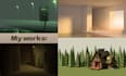 scene and background in 3d