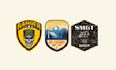design badge patch army military skull round sticker