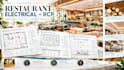 create texas california restaurant electrical lighting rcp construction plans