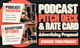 create podcast pitch deck advertising proposal deck podcast rate card deck