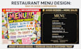 design luxury restaurant menu, BBQ and burger menu design