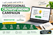 create and write a professional crowdfunding campaign