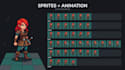 create custom pixel art character sprites animated sprite sheets and game sprite