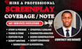 provide professional script coverage, analysis and detailed notes