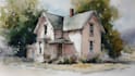 paint watercolor house portrait