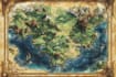 illustration a fantasy map illustration