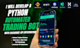 develop a python automated trading bot with exchange api integration