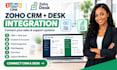 integrate zoho desk with zoho CRM, sync customers, tickets and support workflows