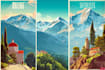 design retro vintage travel poster
