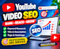 professional youtube video SEO to improve ranking