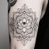 draw a geometric fine line graphic tattoo design