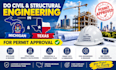 do civil and structural engineering in michigan, texas for permit approval