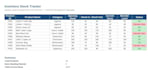 manage inventory data and create excel stock tracking sheets