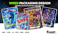 weed mylar bag design, cannabis packaging and cbd label design