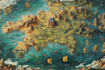 draw a fantasy map illustration for your project