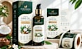 do premium hair oil box, label packaging design