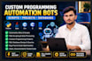 script java, python bot, c, sql database coding, programming project developer