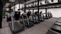 design gym interior, floor plan, equipment layout and 3d rendering