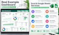 create excel and google sheets KPI dashboards