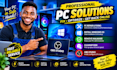 repair, fix pc, install windows os, remove malware, cleanup disk, obs studio
