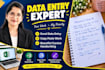 do professional beautiful cursive handwriting and data entry