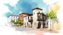 draw digital architectural sketches and illustrations