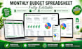 design editable monthly excel google sheets budget spreadsheet templates