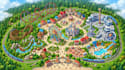 design isometric theme park map, zoo map, attraction and visitor guide map