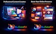create content writing with visual creation