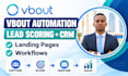 set up vbout email automation lead scoring CRM landing pages and workflows