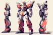 draw a illustration and concept mecha, gundam