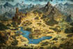 illustration fantasy map illustration
